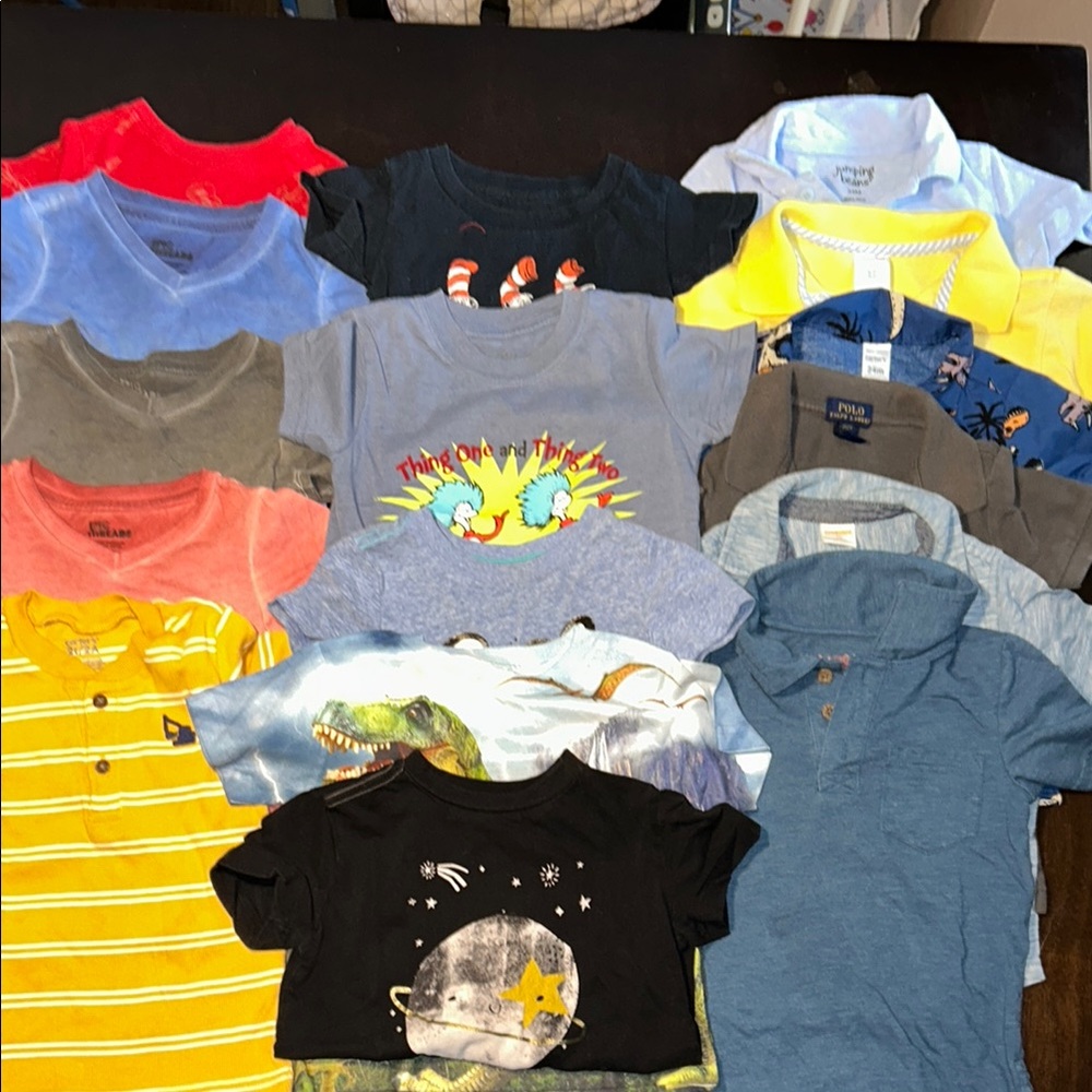 Toddler Boy Shirts Bundle - Size 2T (16 Pieces)